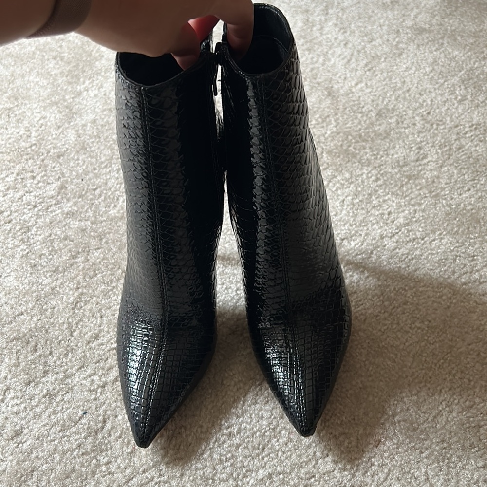 Black Python Boots Size 6 - image 2